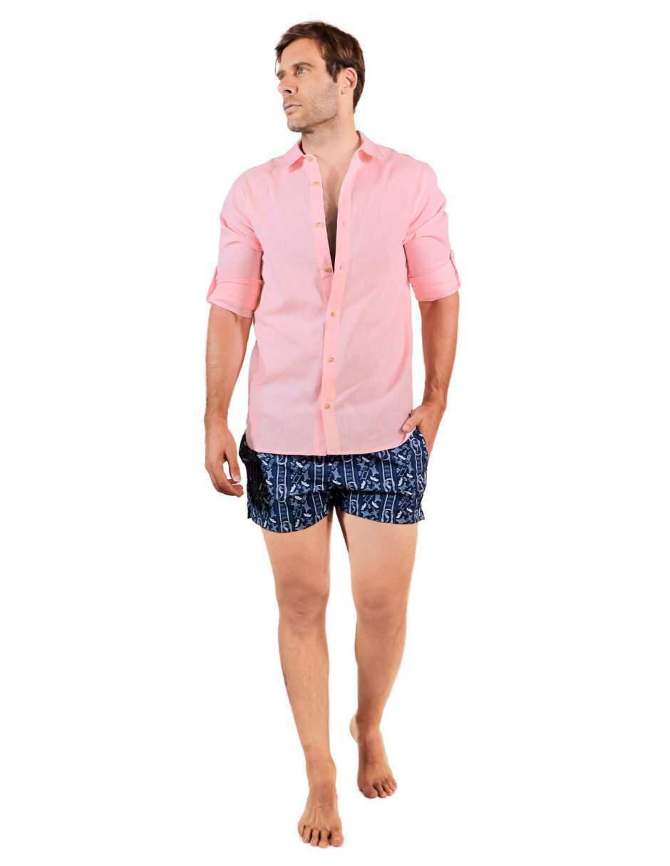 Camisa playa manga larga para hombre 5