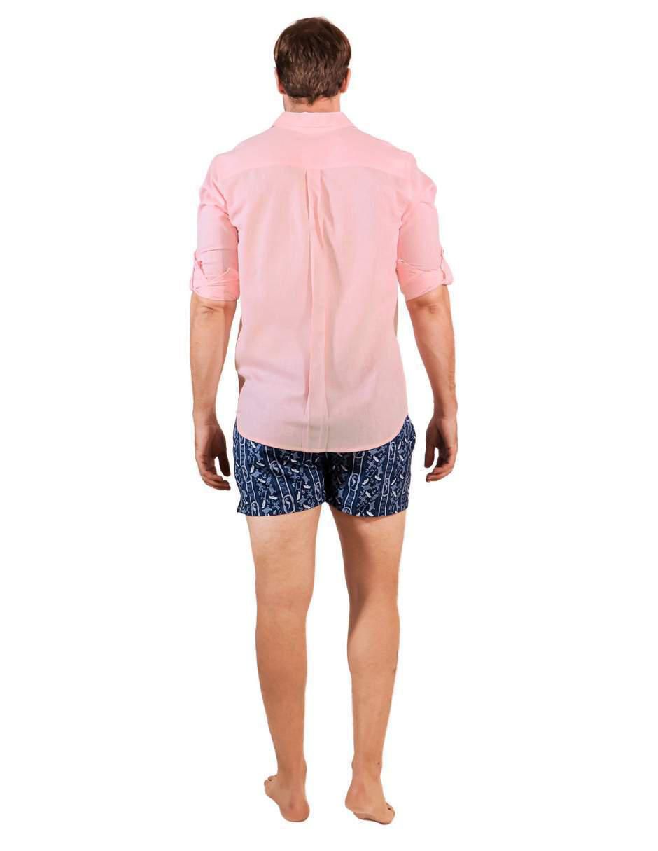 Camisa playa manga larga para hombre