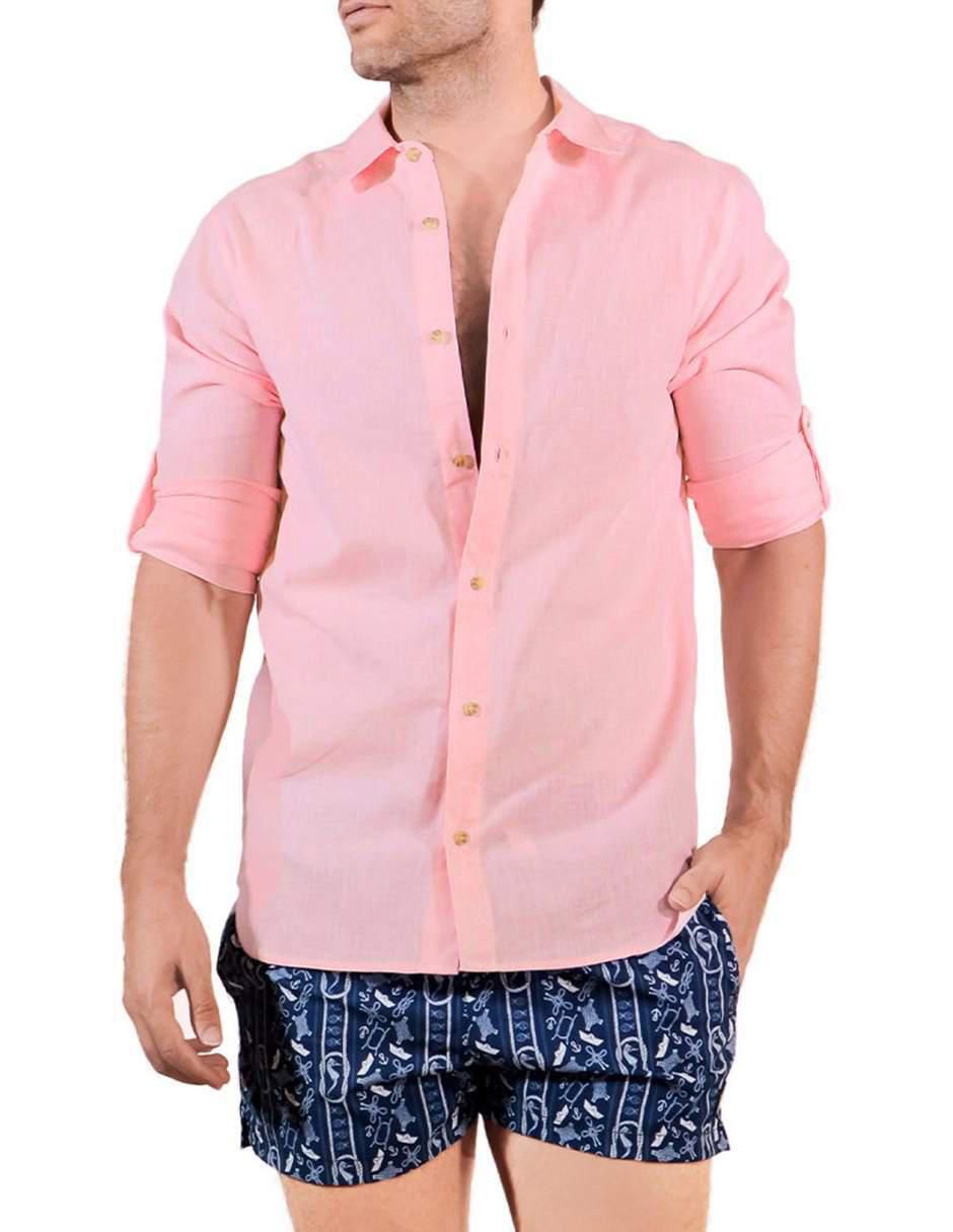 Camisa playa manga larga para hombre