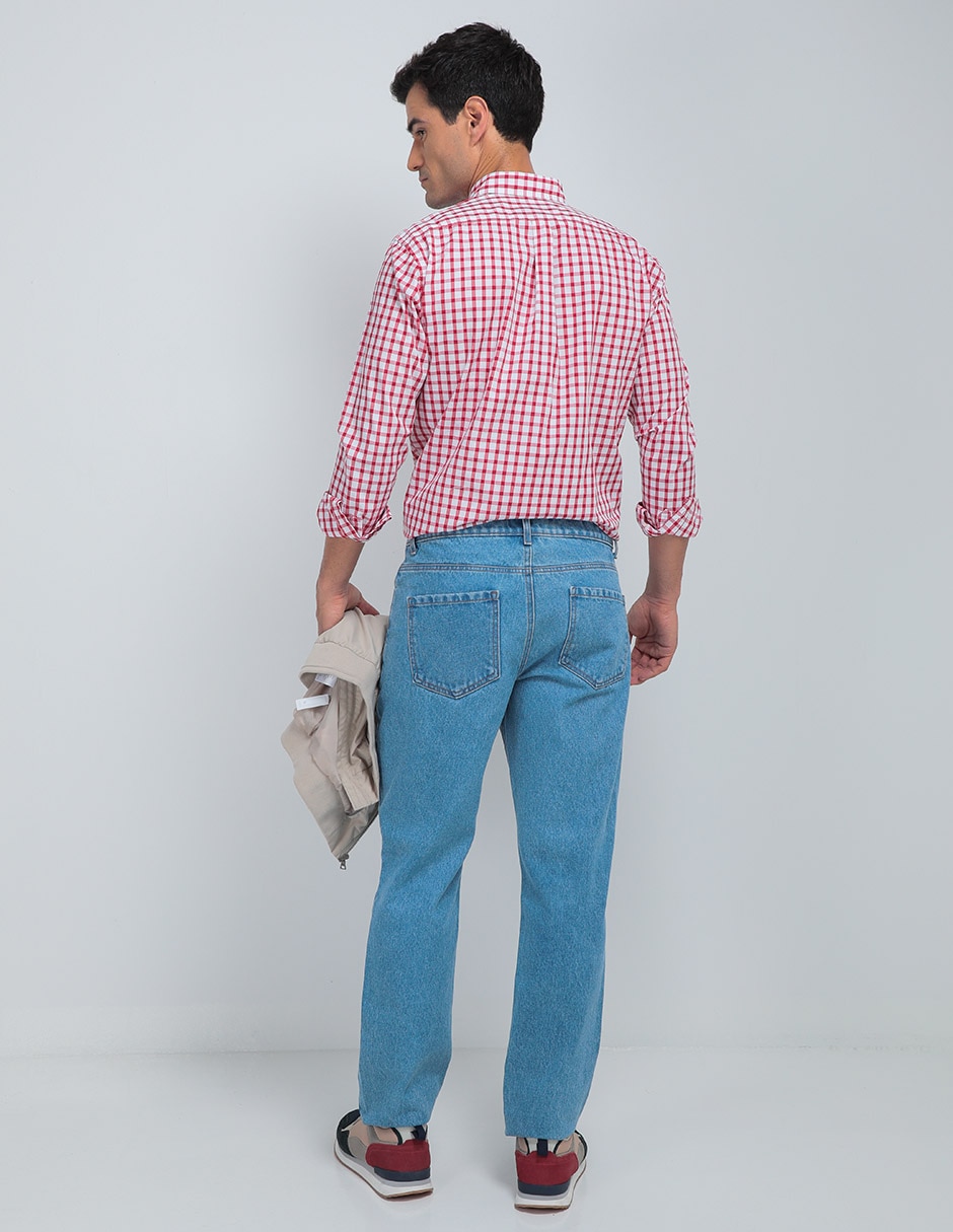 Jeans slim Regent Street lavado claro para hombre 2