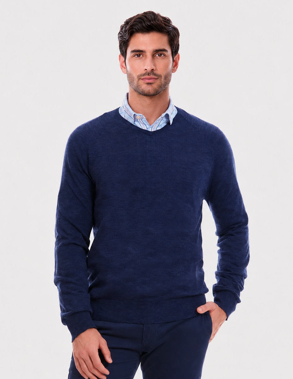 Sueter cuello V para hombre