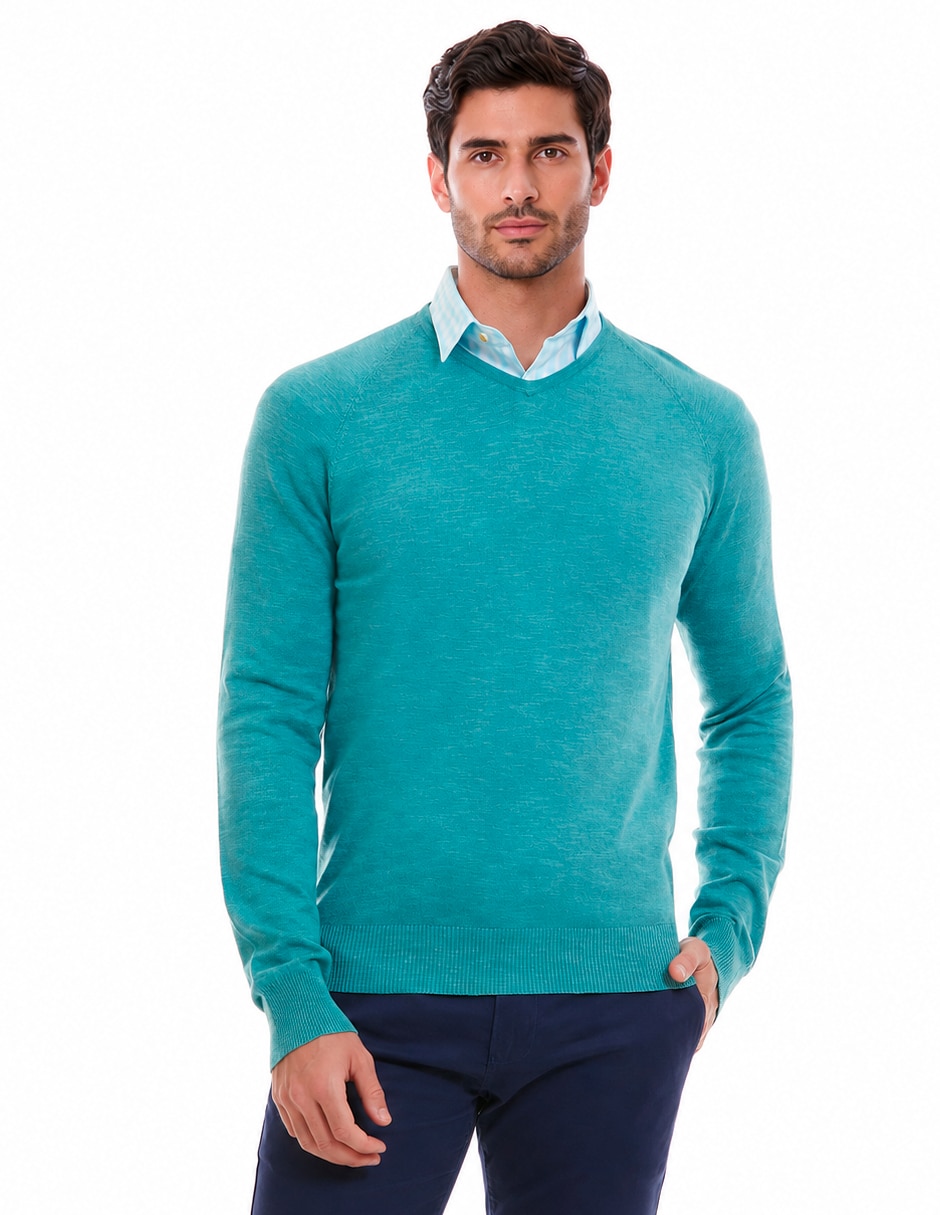 Sueter cuello V para hombre