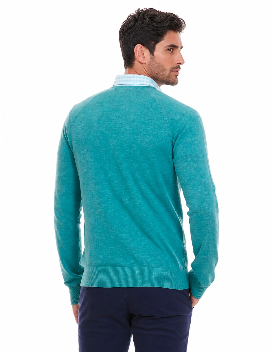 Sueter cuello V para hombre 6