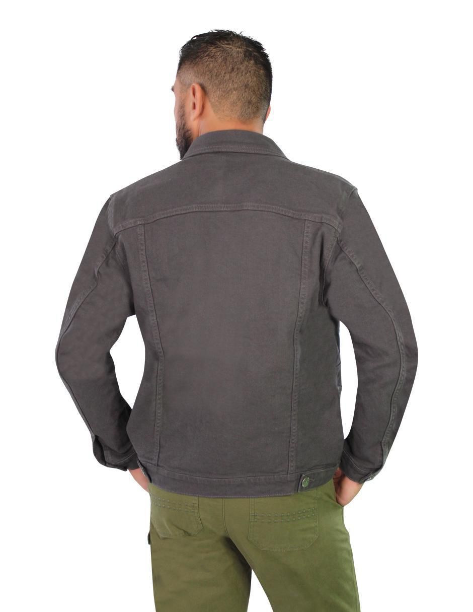 Chamarra casual de mezclilla con bolsillos para hombre