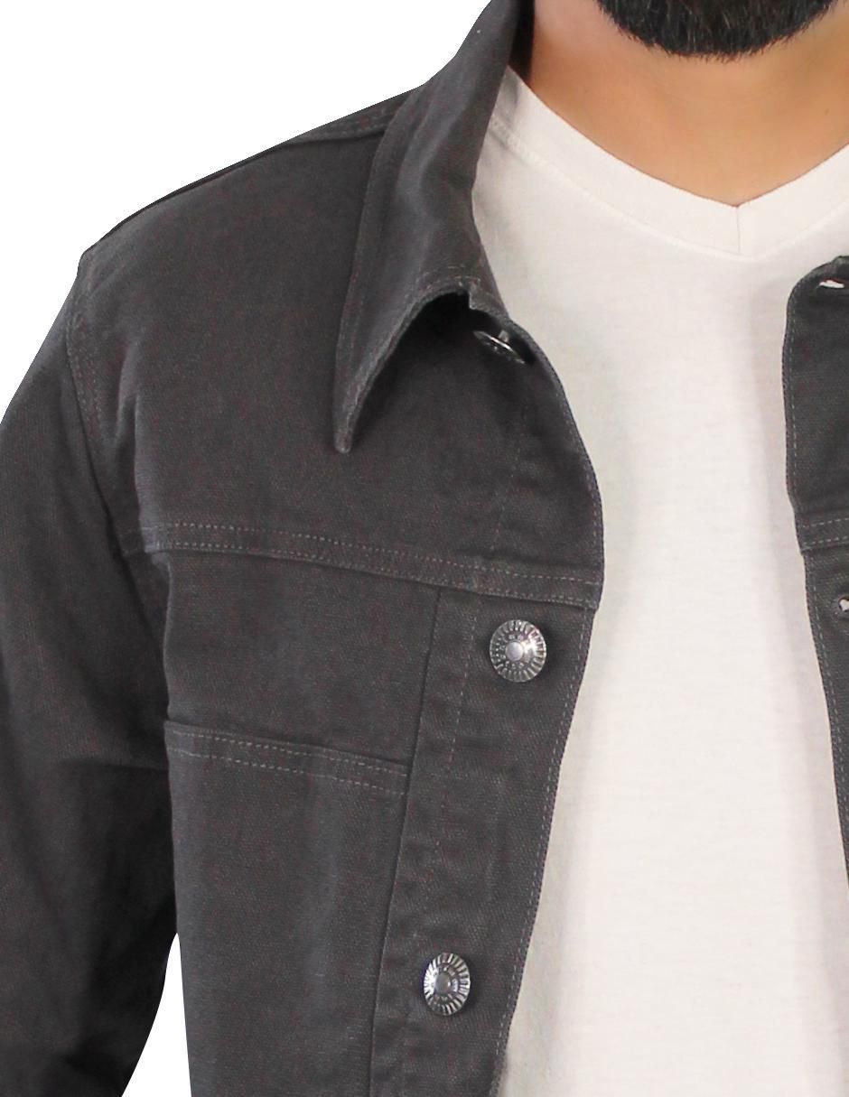 Chamarra casual de mezclilla con bolsillos para hombre 8