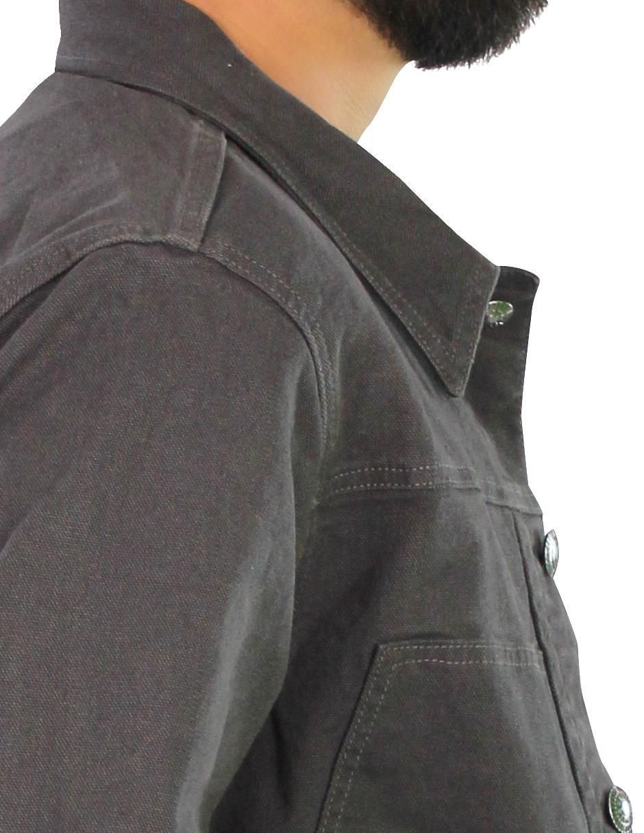 Chamarra casual de mezclilla con bolsillos para hombre