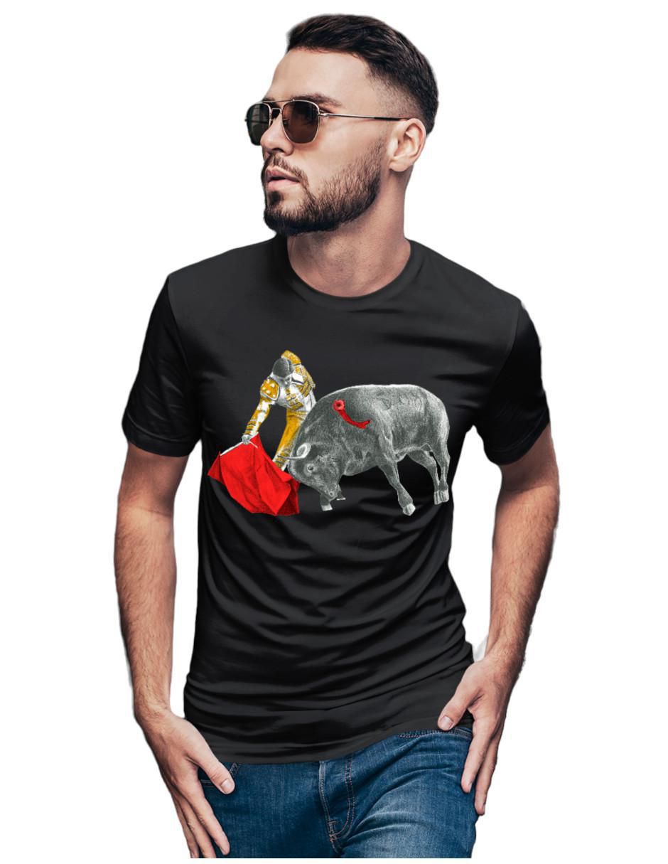 Playera Marëvnyk Fiesta Brava Torero Derechazo cuello redondo para hombre