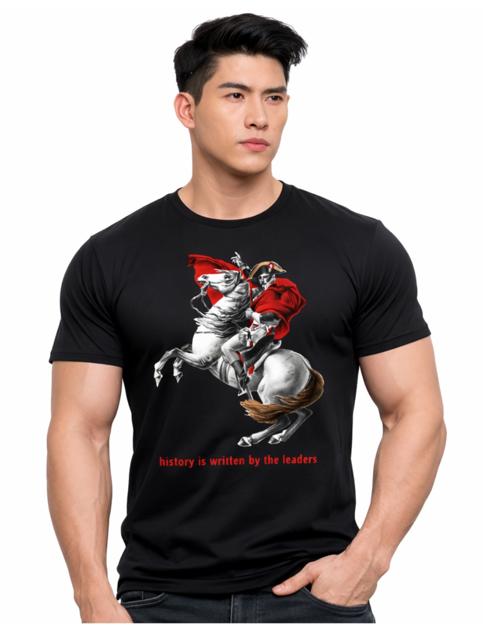 Playera napoleón cuello redondo para hombre