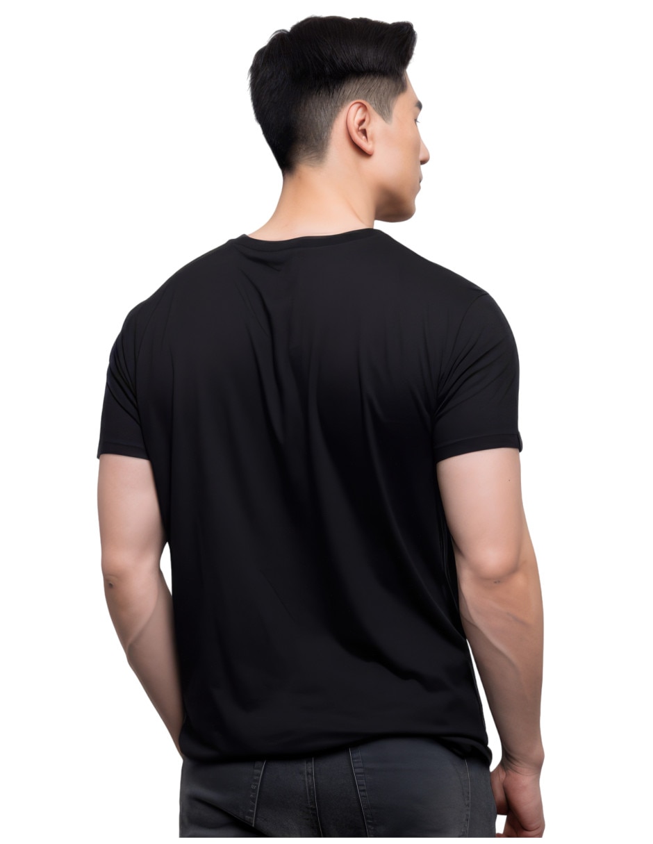 Playera napoleón cuello redondo para hombre