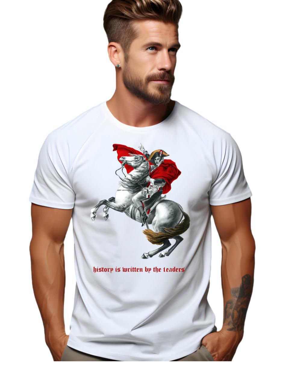 Playera napoleón cuello redondo para hombre