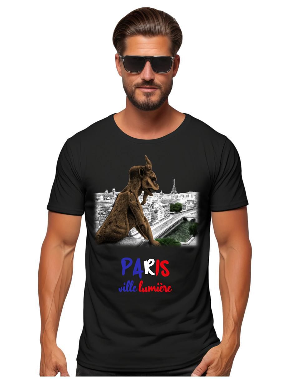 Playera Marëvnyk París cuello redondo para hombre