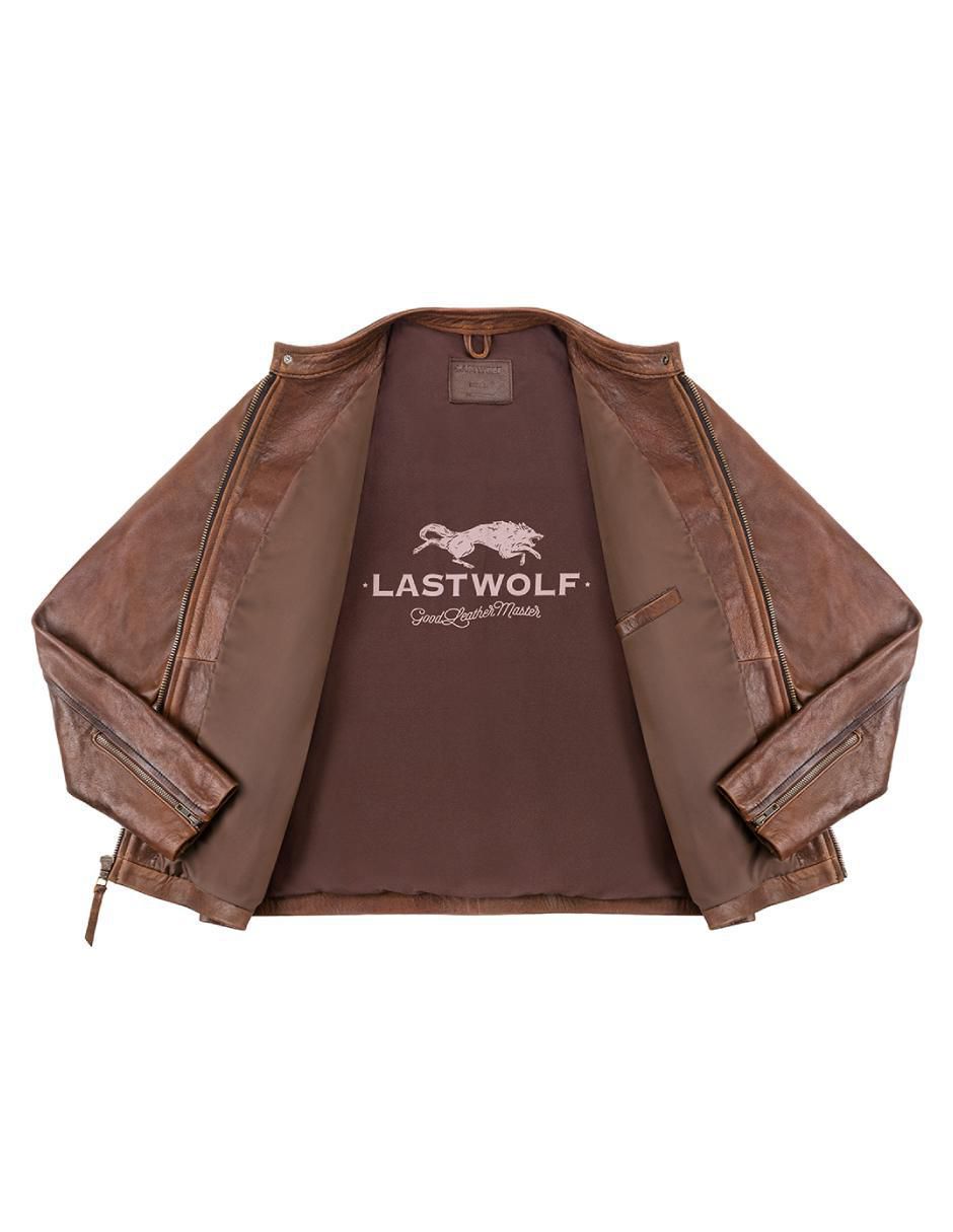 Chamarra casual impermeable de piel para hombre 2
