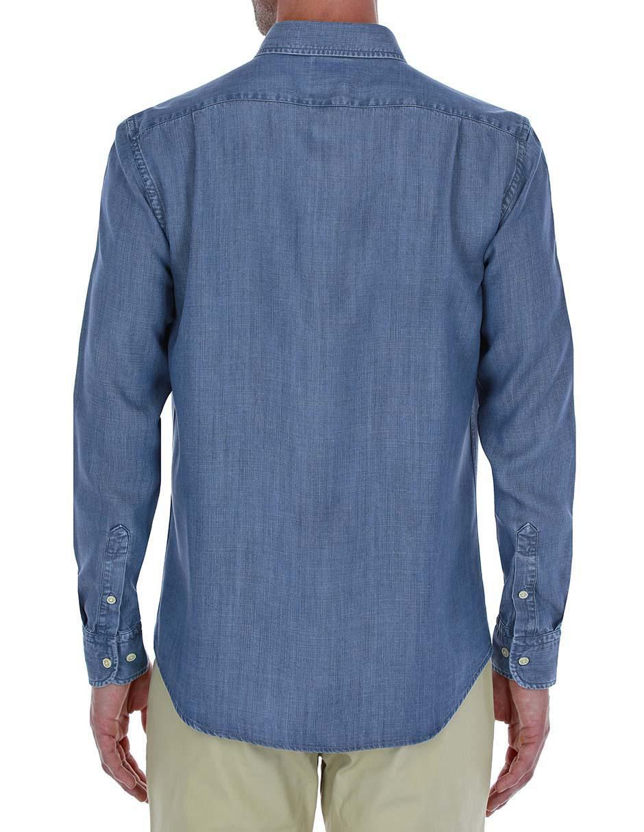 Camisa casual manga larga para hombre