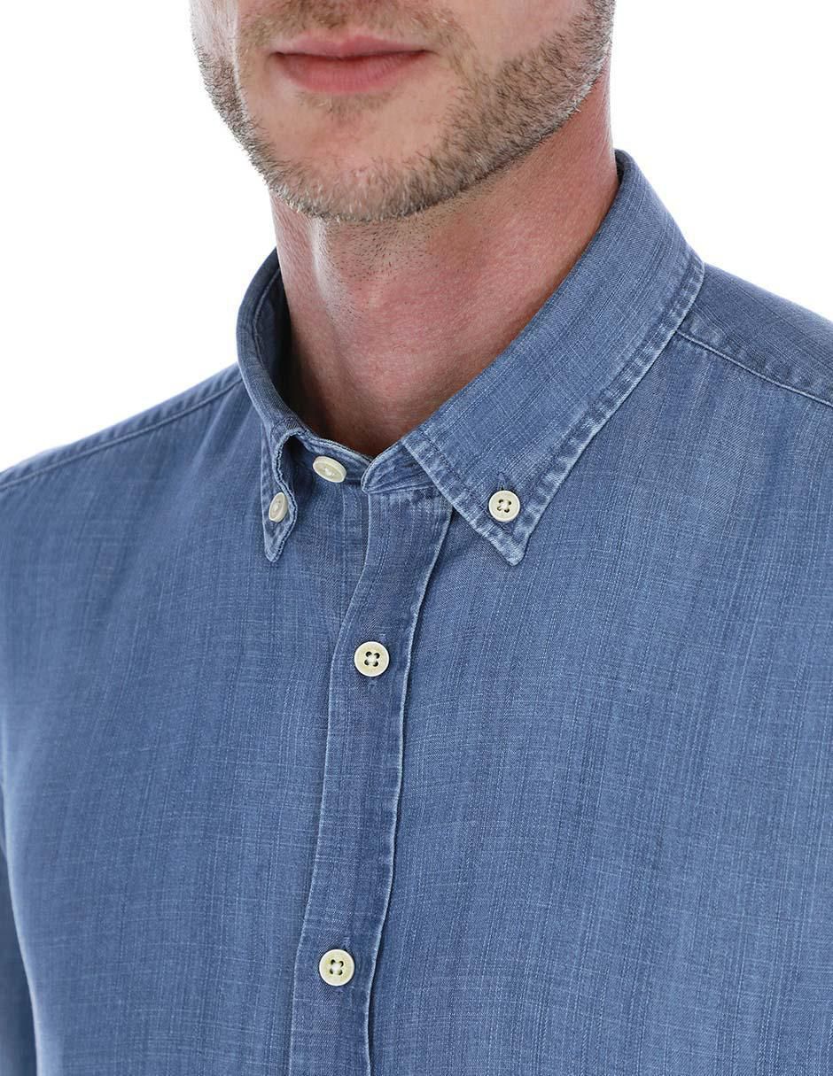 Camisa casual manga larga para hombre