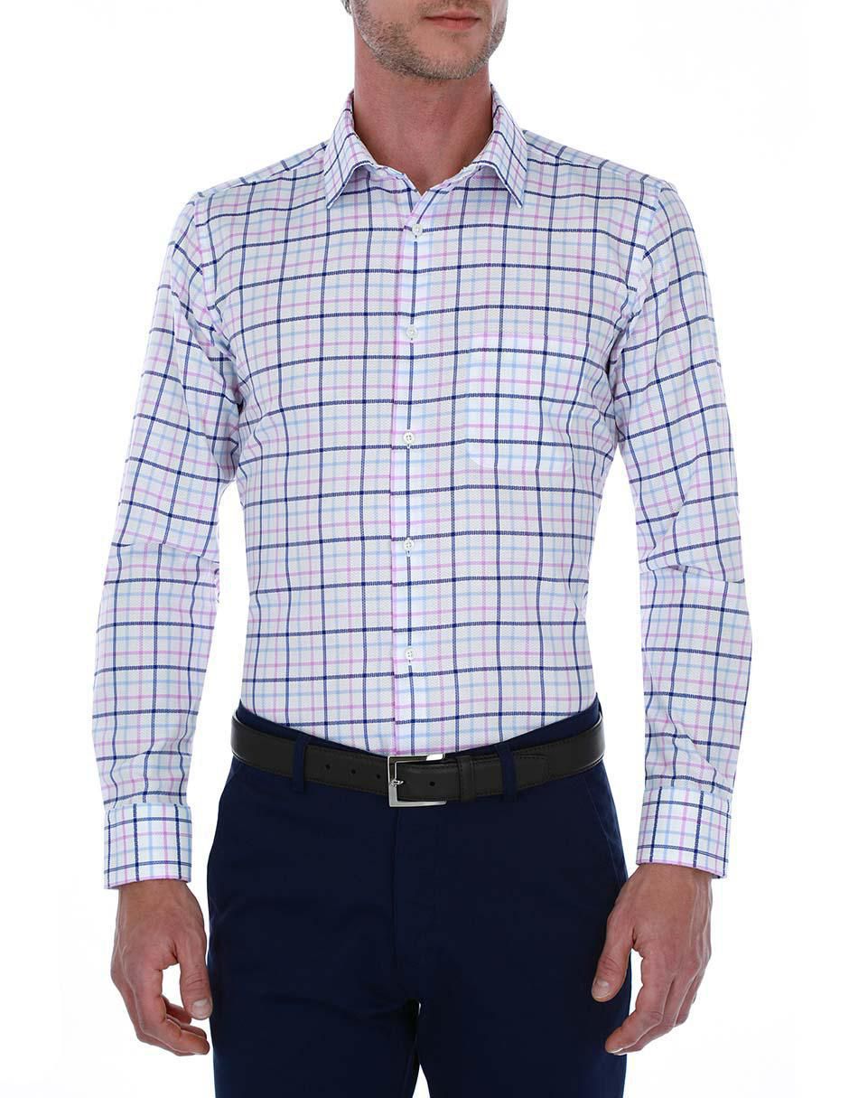 Camisa formal de algodón manga larga para hombre 1