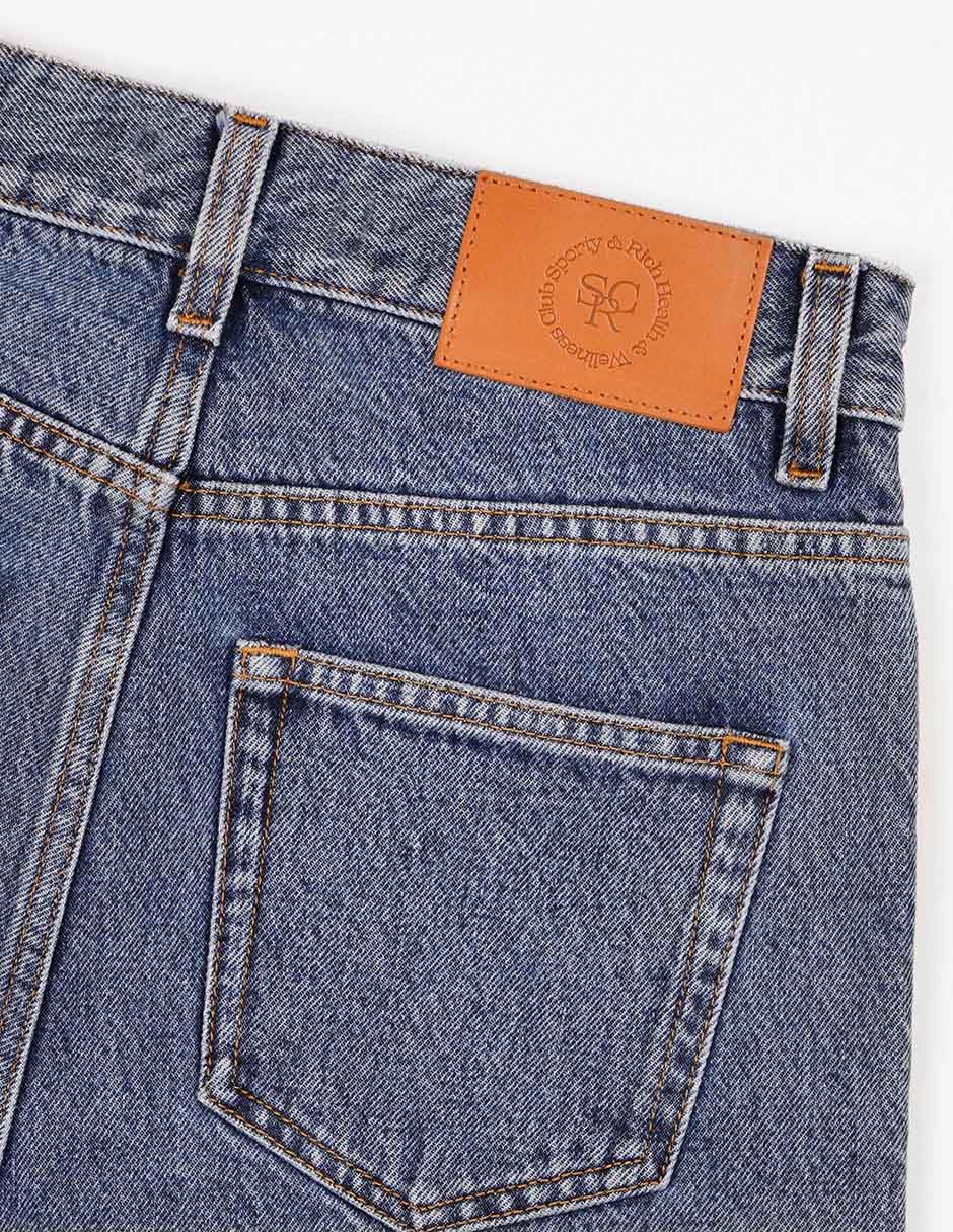 Jeans straight Sporty & Rich corte cintura para mujer