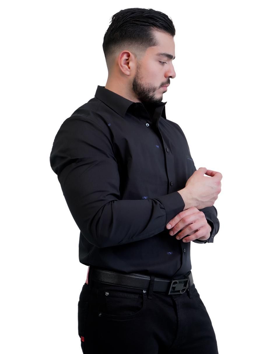 Camisa casual de algodón manga larga para hombre