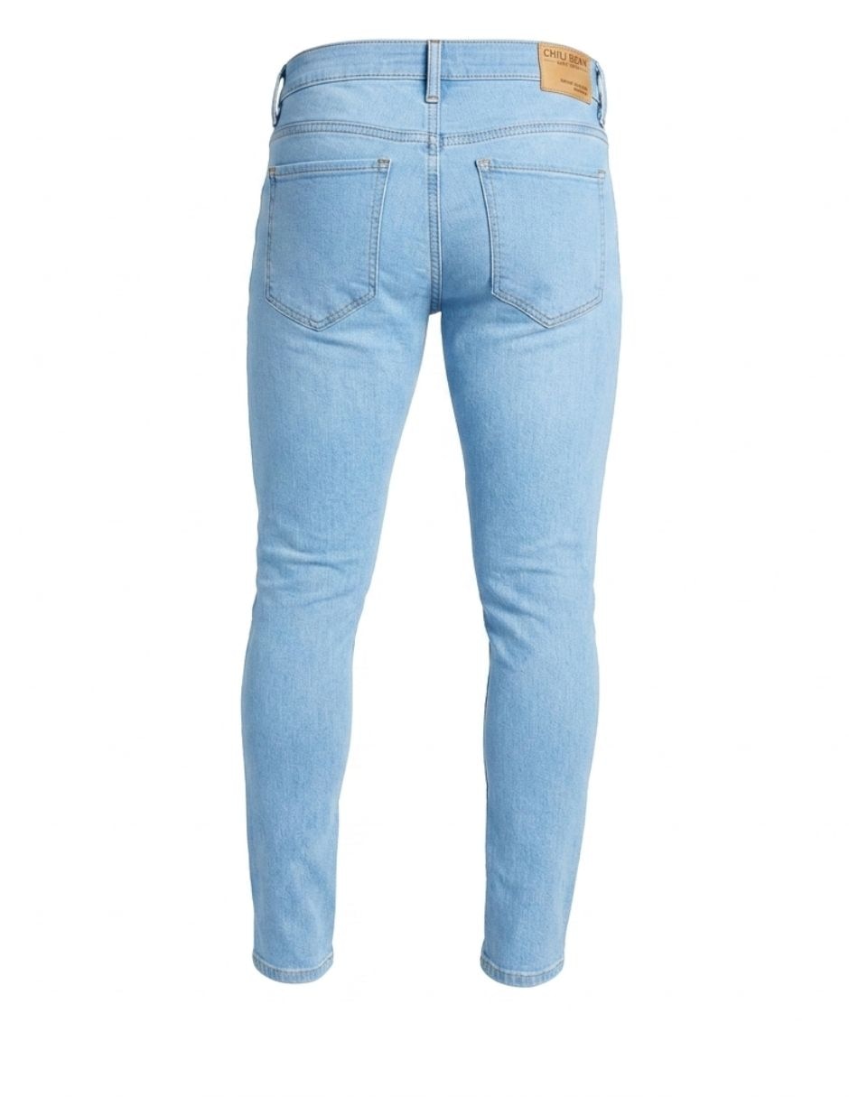 Jeans skinny deslavado para hombre 3