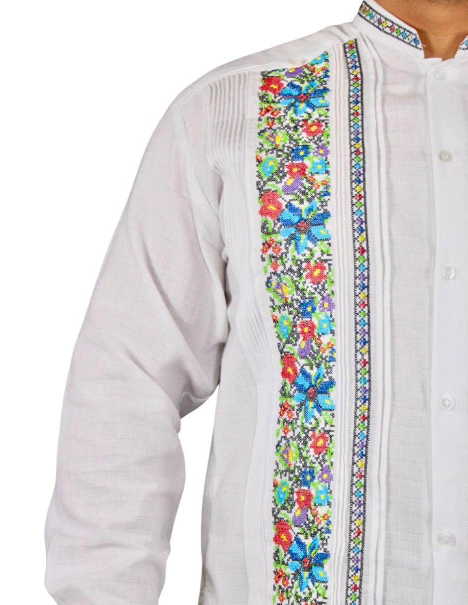 Guayabera manga larga para hombre