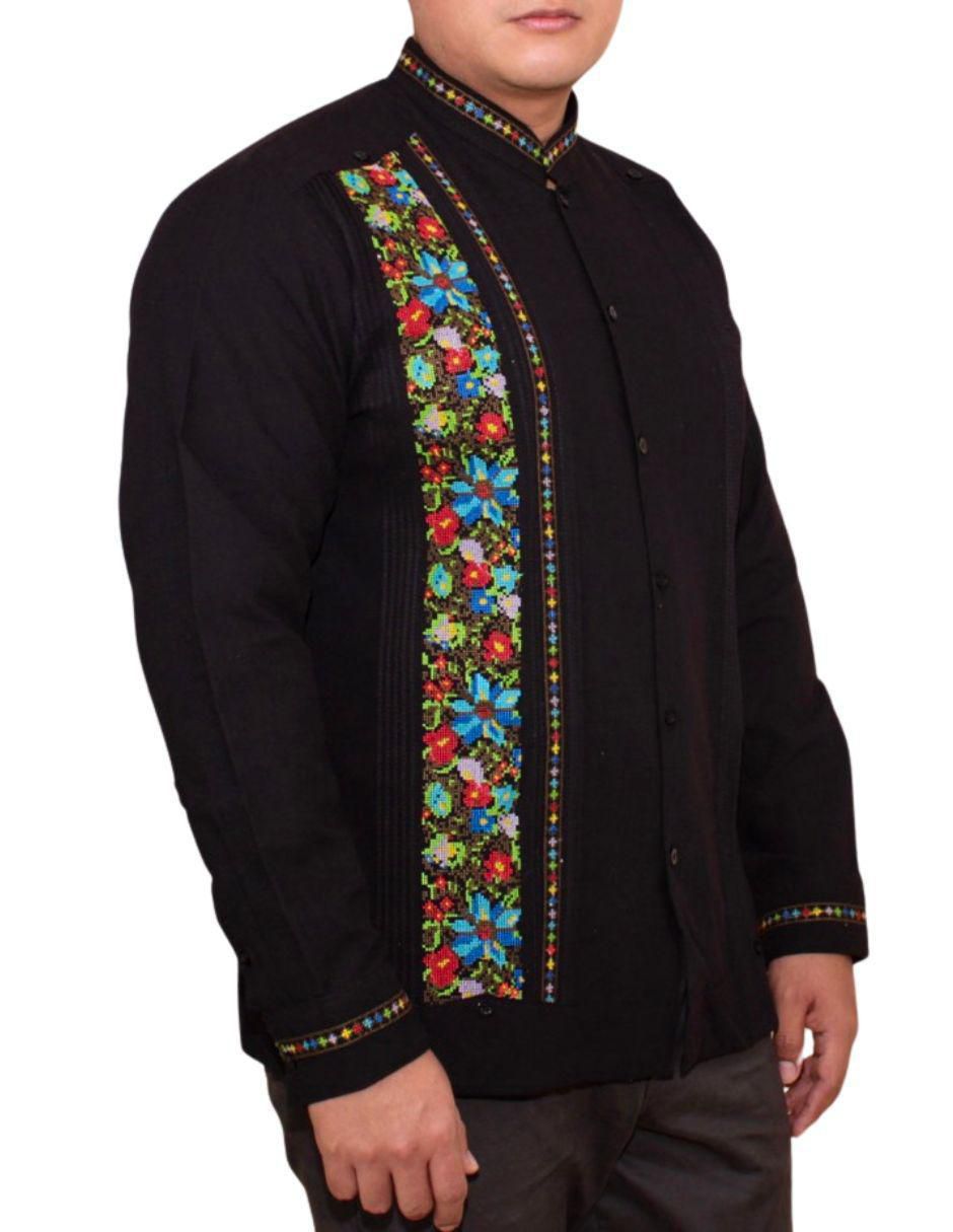 Guayabera manga larga Teya Artesanal para hombre