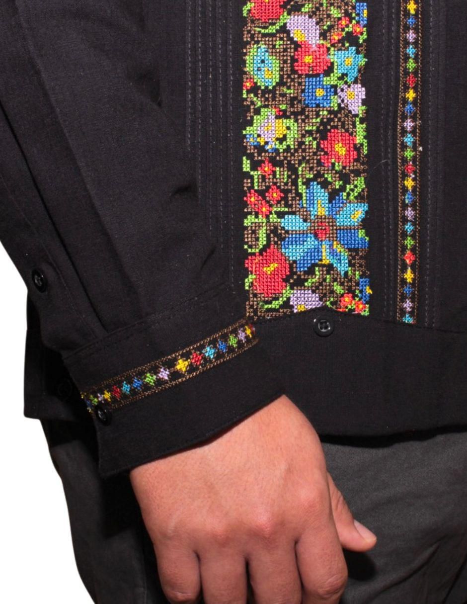 Guayabera manga larga Teya Artesanal para hombre
