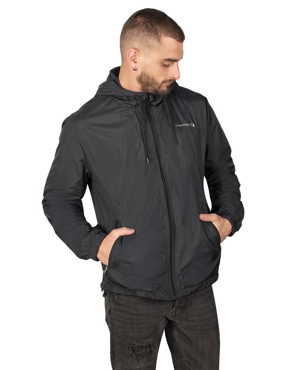 Chamarra casual impermeable capucha desmontable para hombre 3