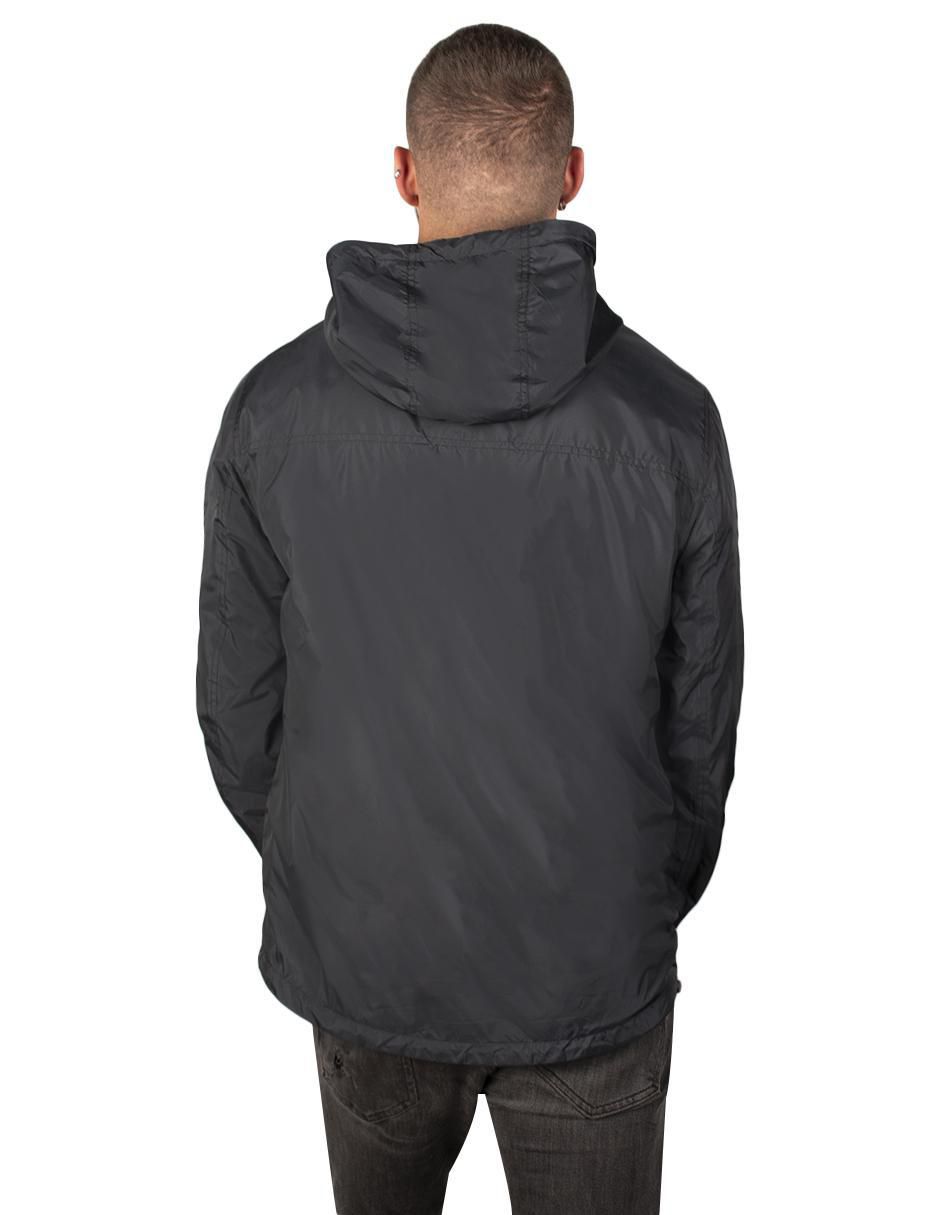 Chamarra casual impermeable capucha desmontable para hombre 5