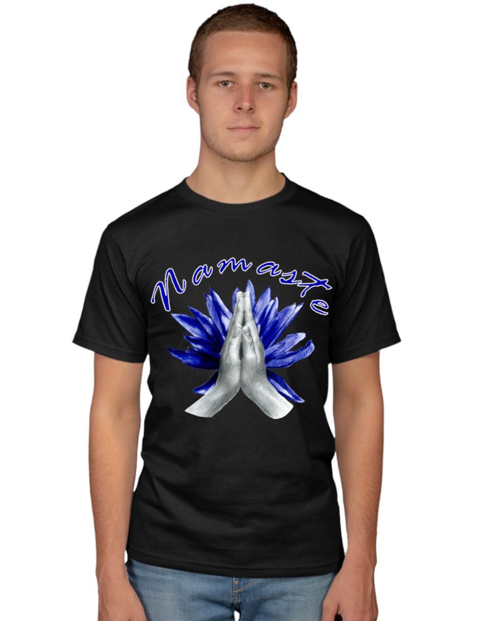 Playera Marëvnyk Namasté Flor de Loto Espiritual cuello redondo para hombre