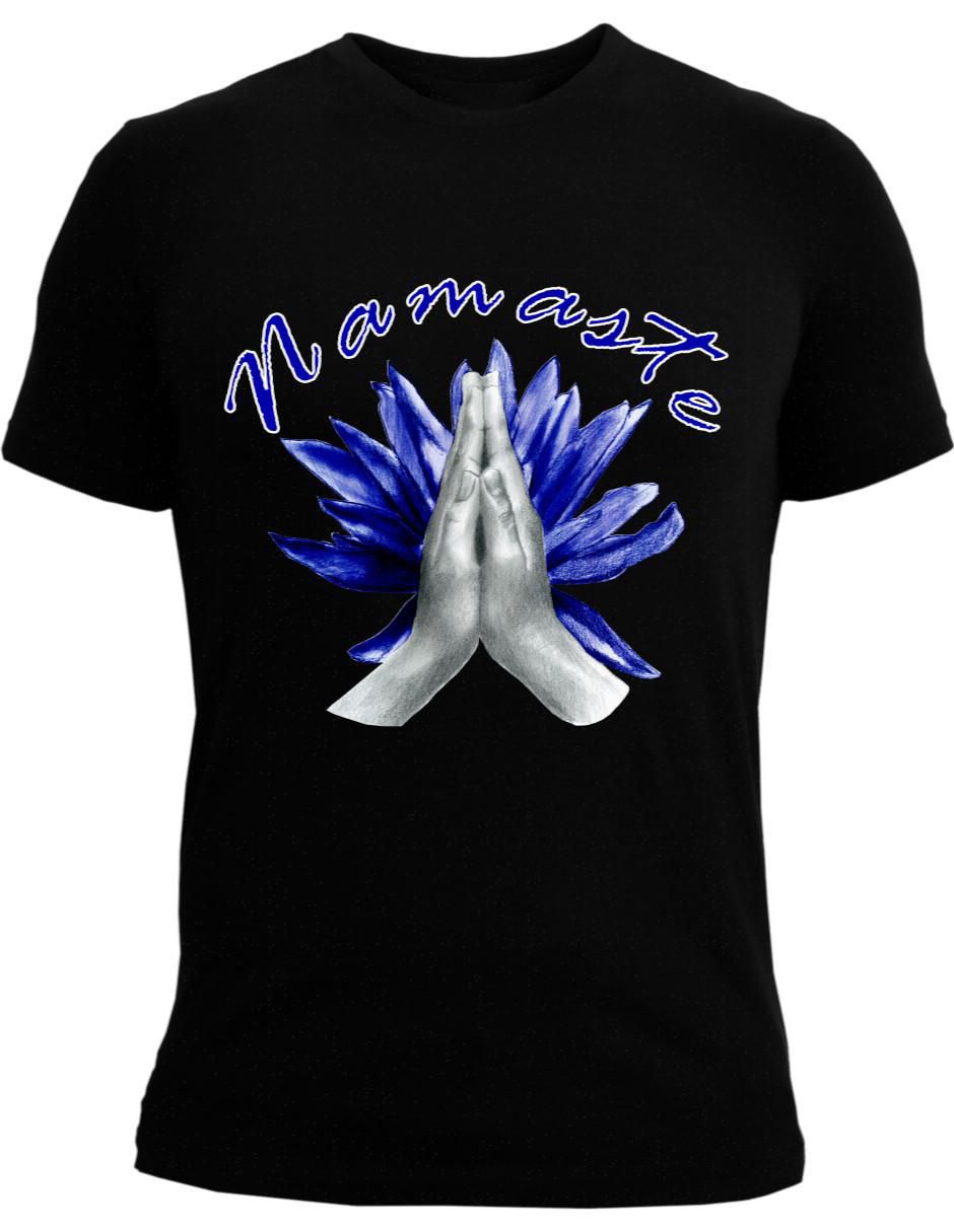 Playera Marëvnyk Namasté Flor de Loto Espiritual cuello redondo para hombre