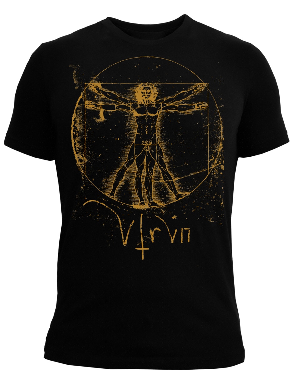 Playera vitruvian man da vinci cuello redondo para hombre