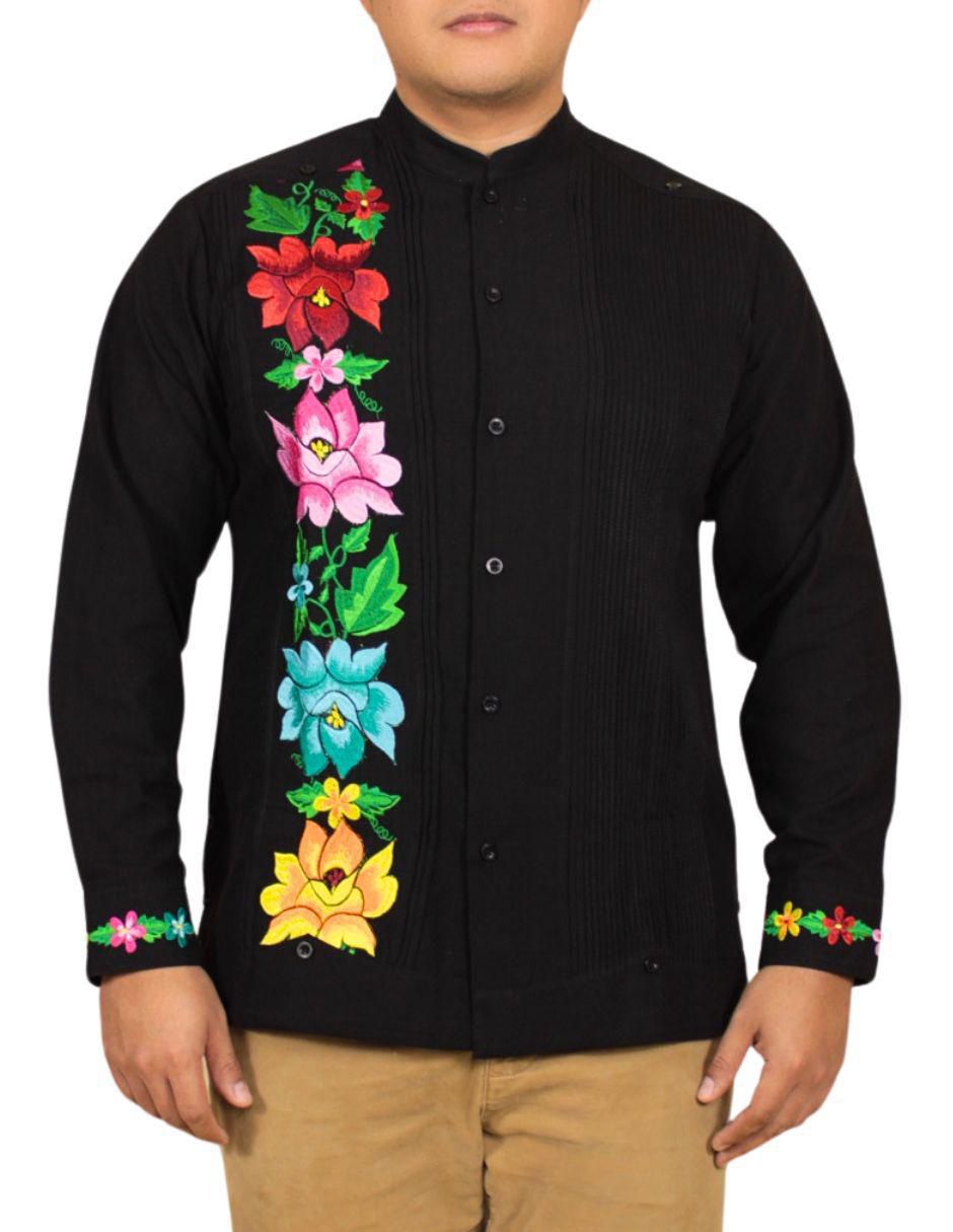 Guayabera manga larga para hombre