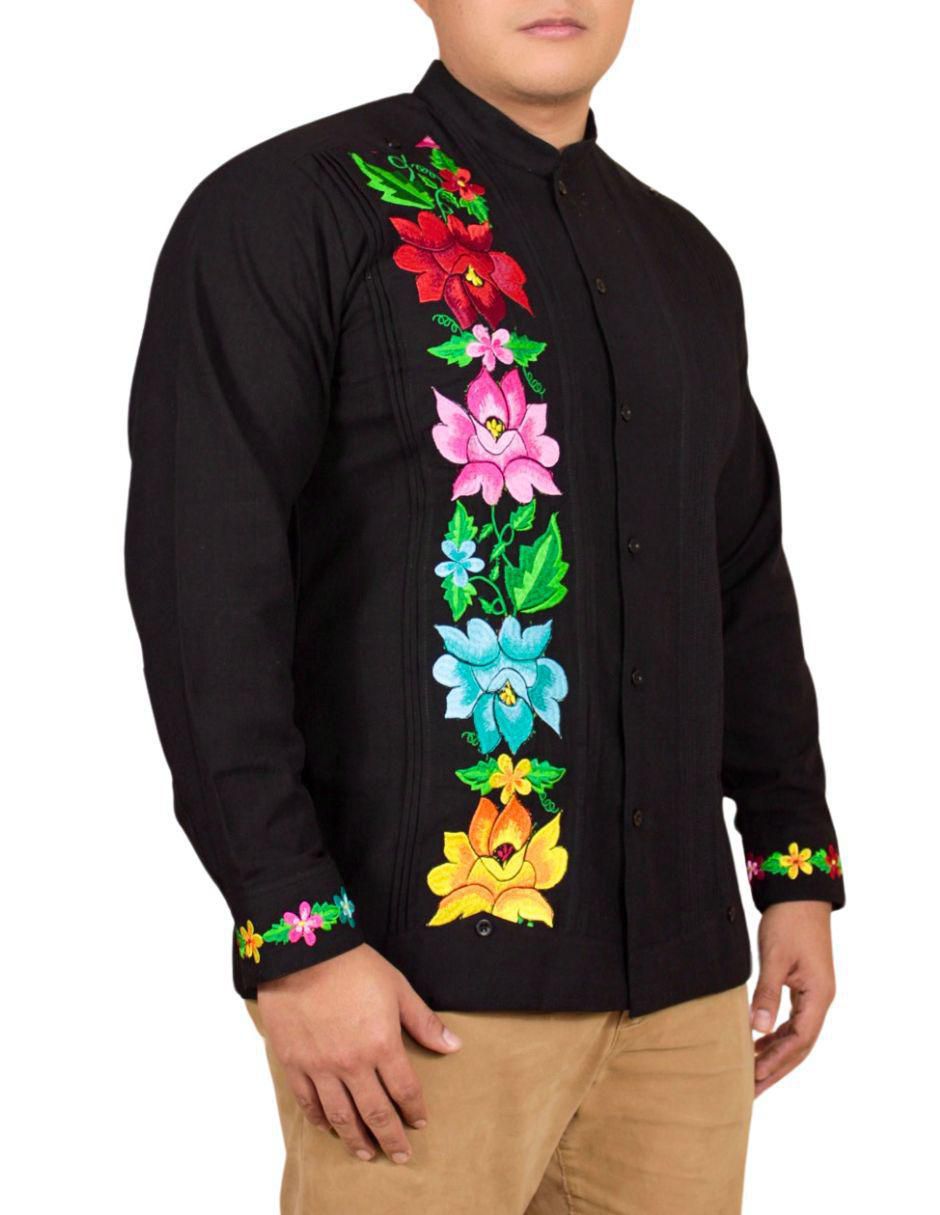 Guayabera manga larga para hombre