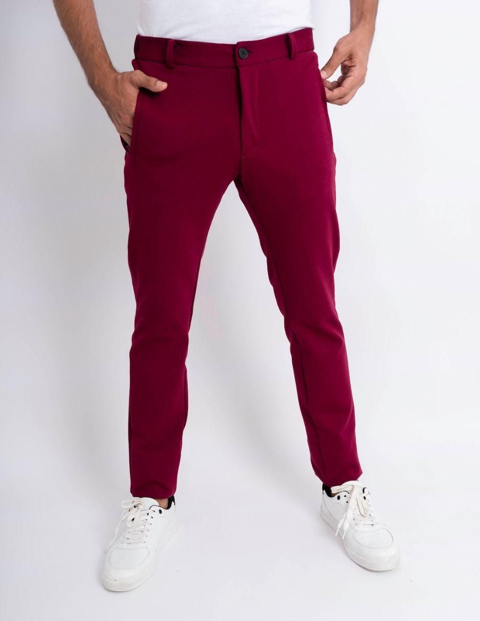 Pantalón business casual jogger regular para hombre