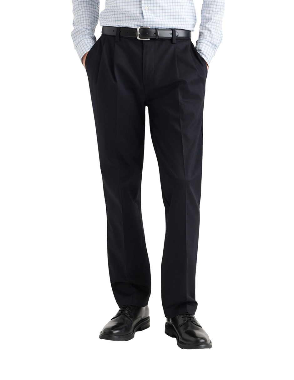 Pantalón de vestir recto de algodón para hombre Pantalón de vestir recto de algodón para hombre