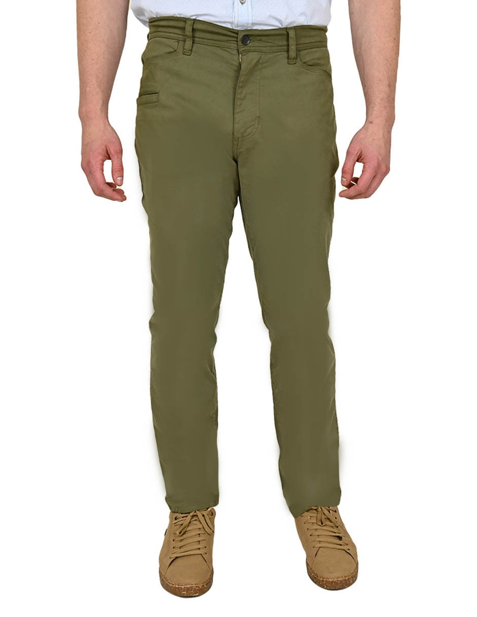 Pantalón recto de algodón para hombre