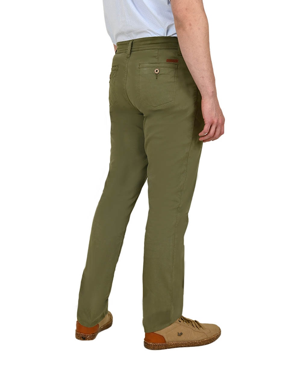 Pantalón recto de algodón para hombre