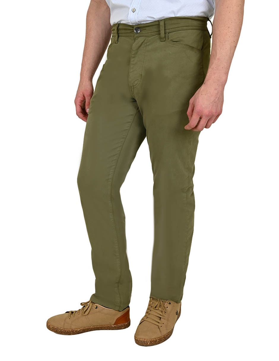 Pantalón recto de algodón para hombre