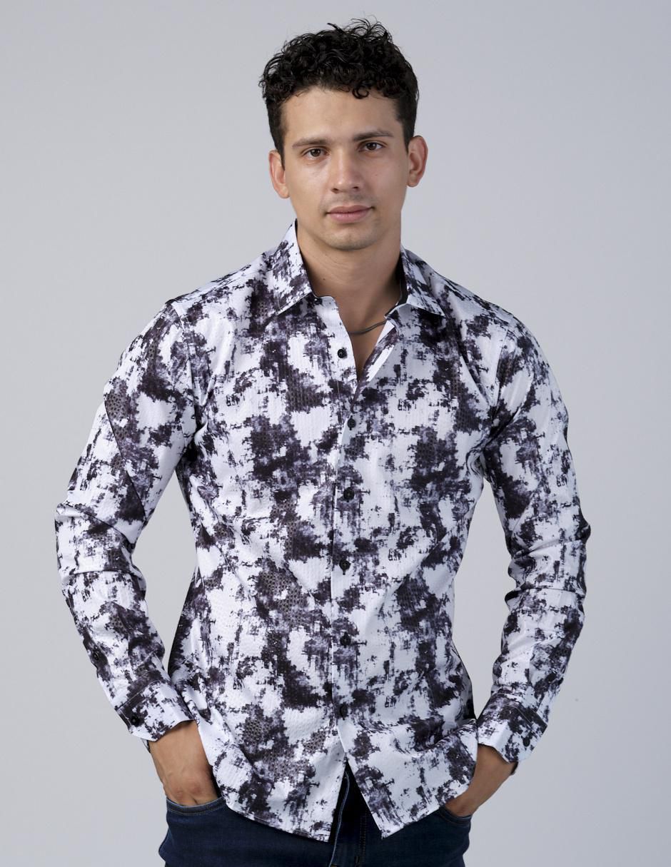Camisa casual manga larga para hombre