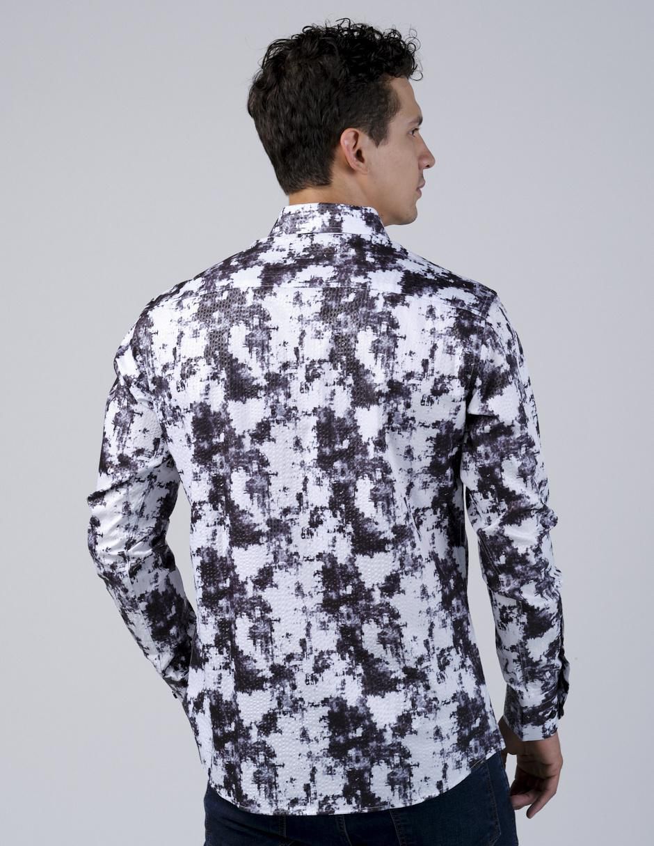 Camisa casual manga larga para hombre