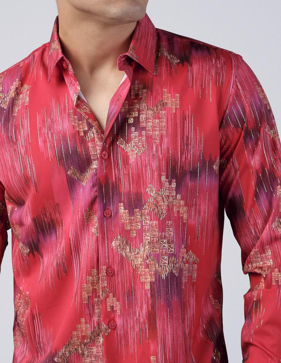 Camisa casual manga larga para hombre