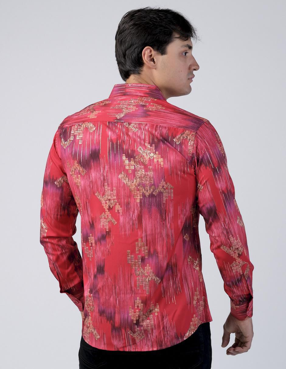 Camisa casual manga larga para hombre