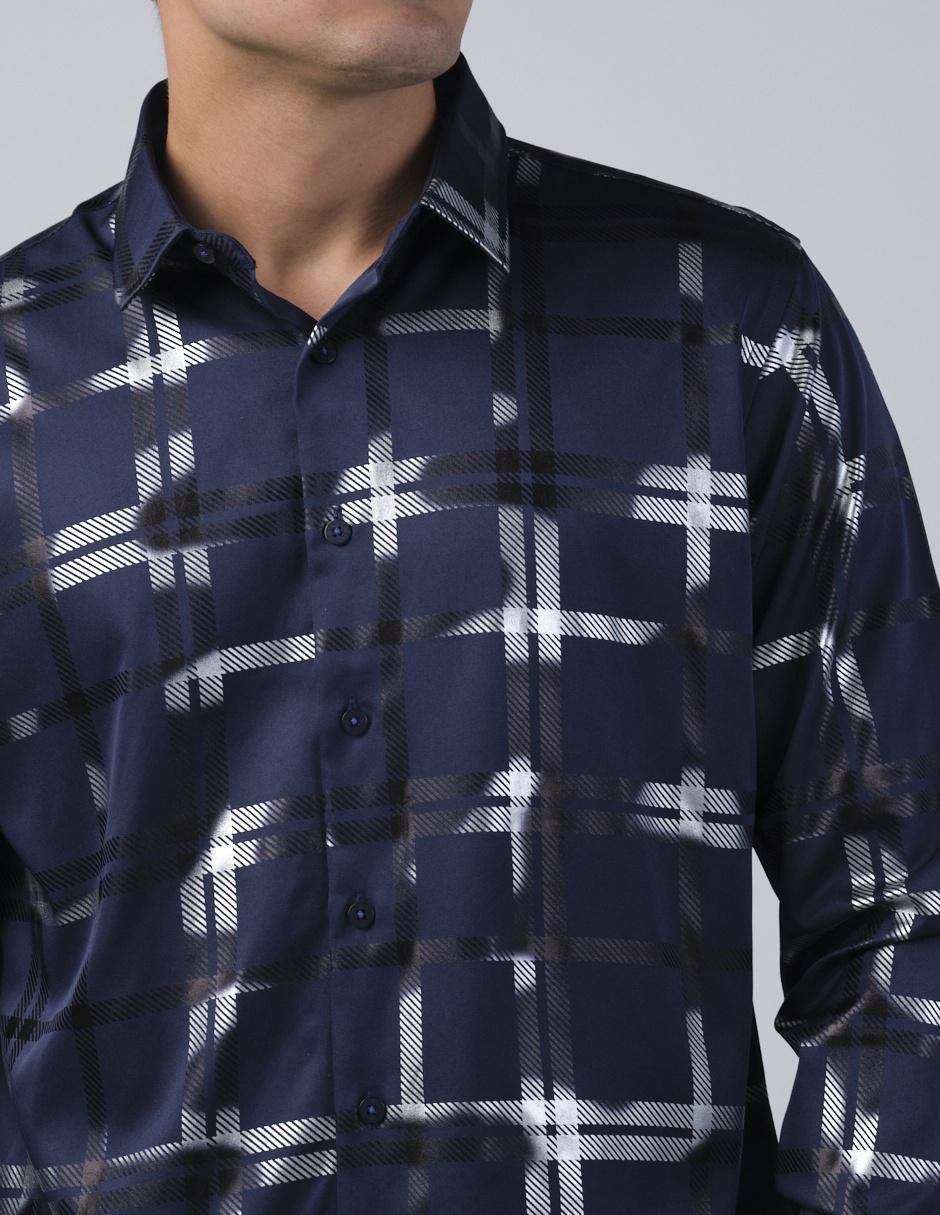 Camisa casual manga larga para hombre