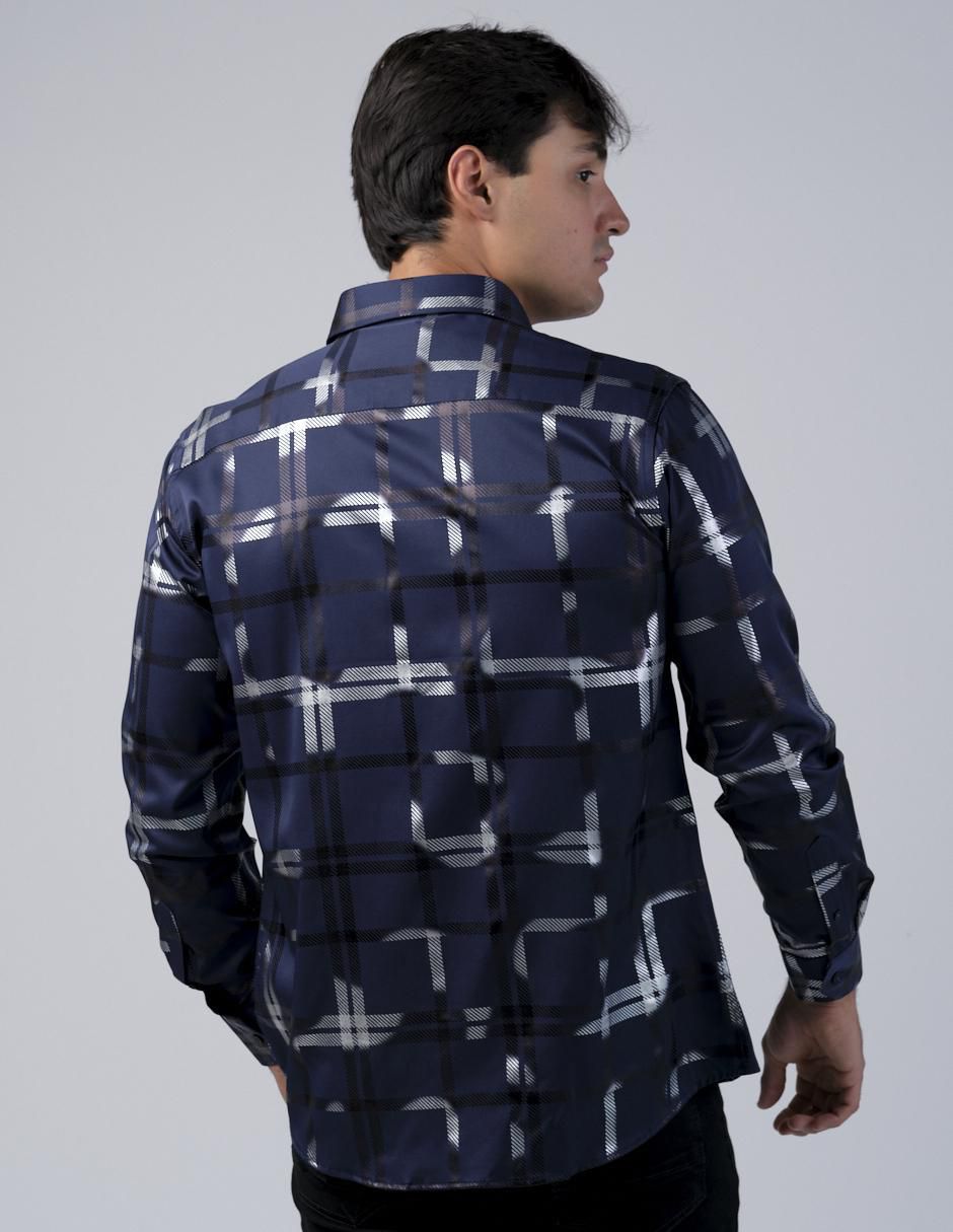 Camisa casual manga larga para hombre