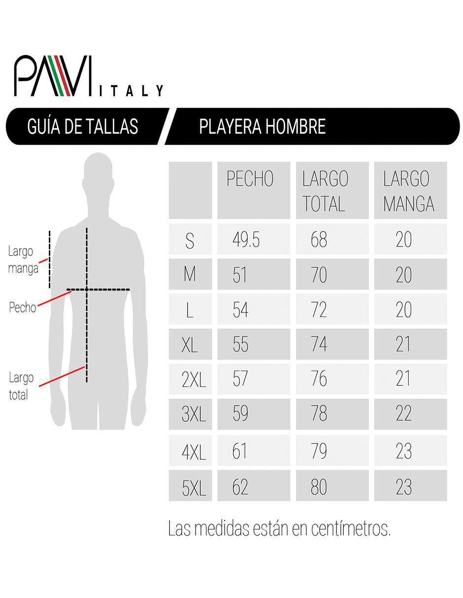 Playera Pavi Italy cuello redondo para hombre