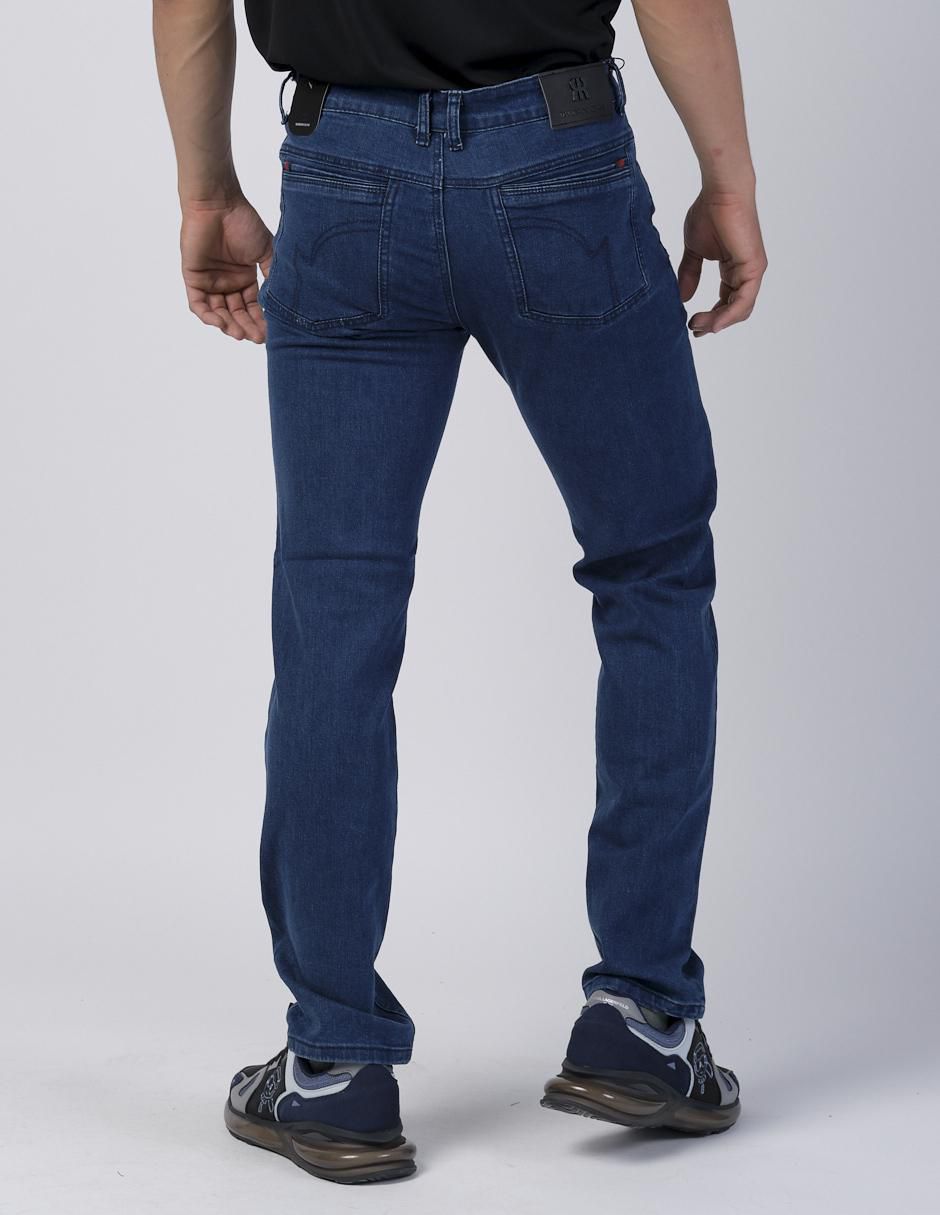 Jeans slim Moderno lavado obscuro para hombre