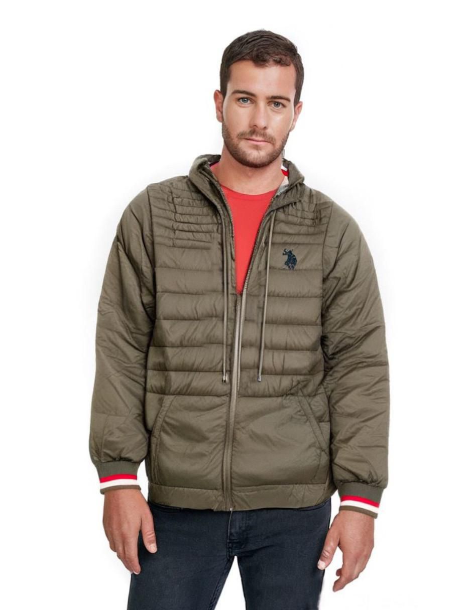 Chamarra casual con capucha para hombre 1