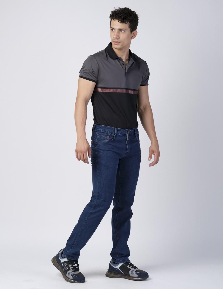 Jeans slim Moderno lavado obscuro para hombre