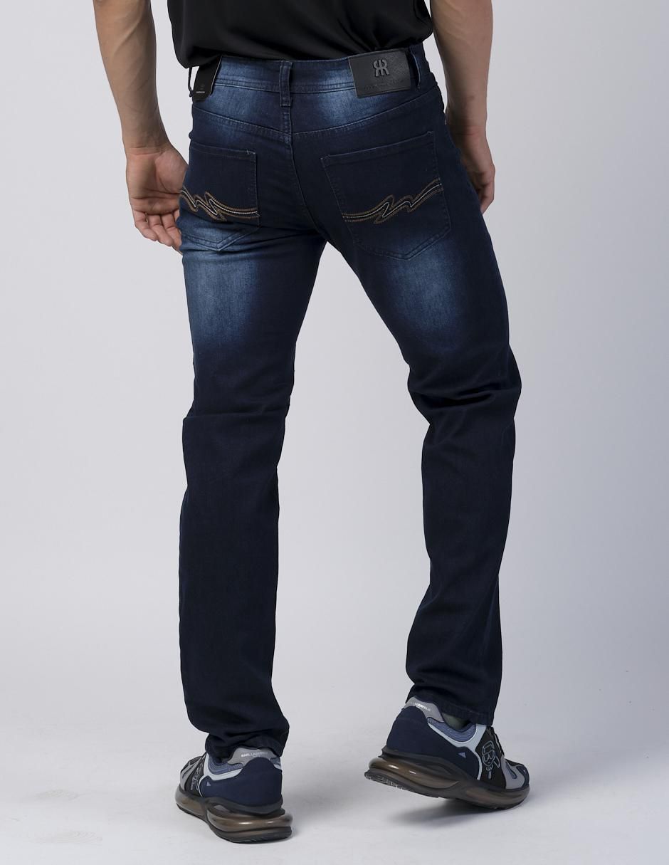 Jeans slim Moderno lavado obscuro para hombre
