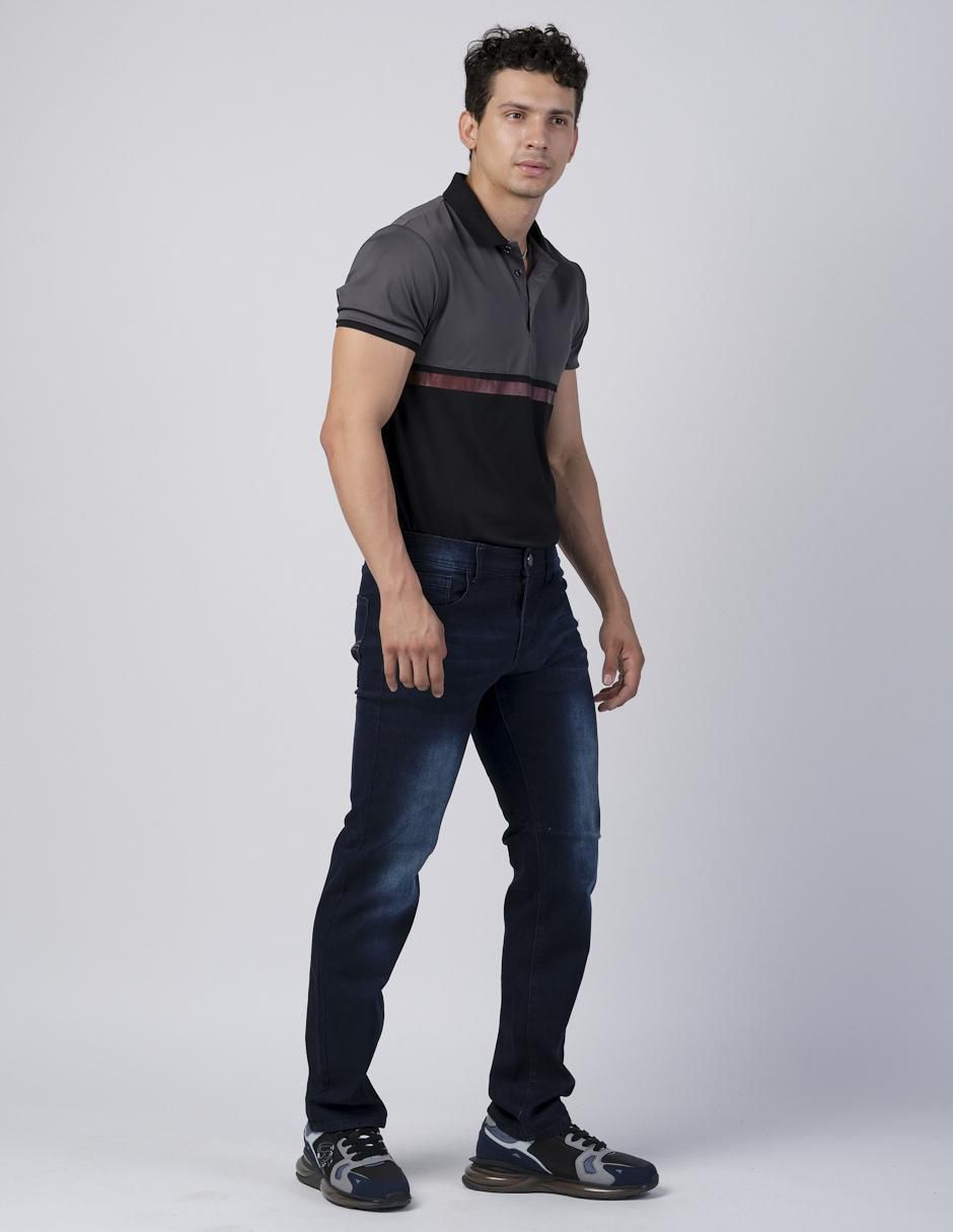 Jeans slim Moderno lavado obscuro para hombre