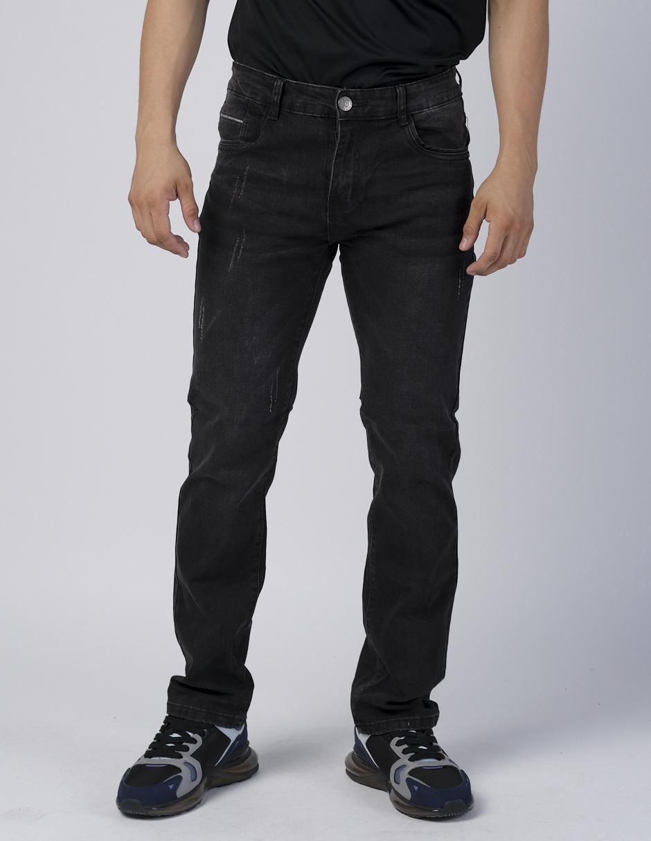 Jeans slim lavado obscuro para hombre 1